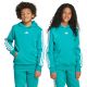 adidas 3 Stripes Fleece Hoodie 225 Turquoise JN2417