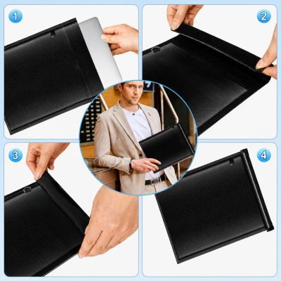 2. Set of 5 Fireproof OTN-5 RFID Signal Blocking Bags - Black