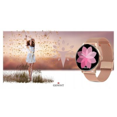 19. GIEWONT Rose Gold Women's Smartwatch GW330-1