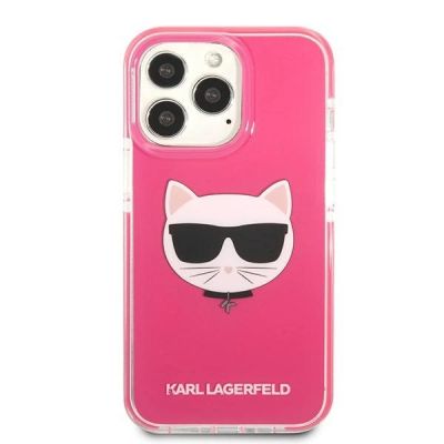 3. Karl Lagerfeld Choupette Head case for iPhone 13 Pro Max - fuchsia