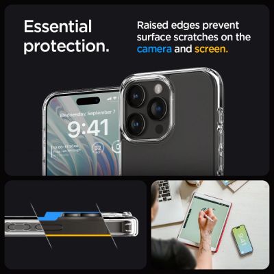 9. Spigen Ultra Hybrid iPhone 15 Pro Case - Clear Matte