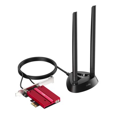 10. CUDY WE4000 AX5400 Wi-Fi 6/6E BT 5.2 Network Card Intel AX210NGW PCIe Heatsink + Cable Antenna