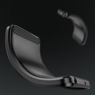 4. Carbon Case case for Infinix Hot 20 Play flexible silicone carbon cover black