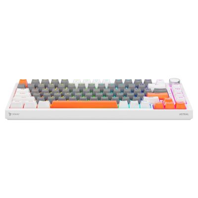 5. SAVIO MAGNETIC KEYBOARD ASTRAL WHITE OUTEMU WHITE JADE RGB 3 KEYCAPS COLORS