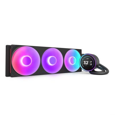 10. NZXT Kraken Elite 420 RGB Processor All-in-One Liquid Cooler 14cm Black 1 pc.