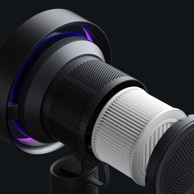 8. Jisulife Table Fan Pro3 10000mAh Desktop Turbine Fan with Filter - Dark Gray