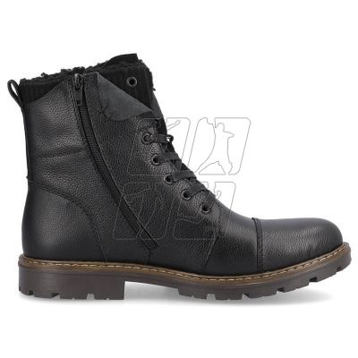 6. Leather boots insulated with wool Rieker M RKR296A black