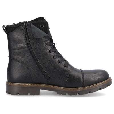 6. Rieker M RKR296A wool-lined leather ankle boots, black