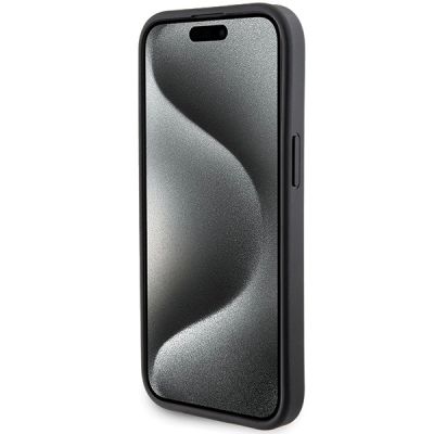 5. Karl Lagerfeld Gripstand Saffiano Karl&Choupette Pins case for iPhone 15 Plus / 14 Plus - black