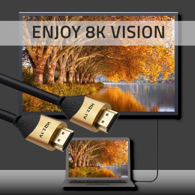 13. QOLTEC HDMI CABLE V2.1 ULTRA HIGH SPEED 8K | 60HZ | 28AWG | GOLD | 3M