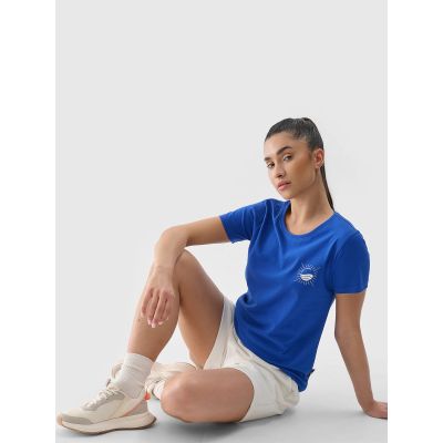 4. Women's regular printed T-shirt 4F 4FRSS24TTSHF2547-36S