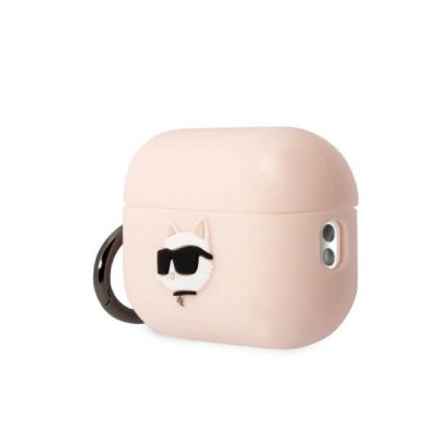 3. Karl Lagerfeld KLAP2RUNCHP AirPods Pro 2 cover pink/pink Silicone Choupette Head 3D