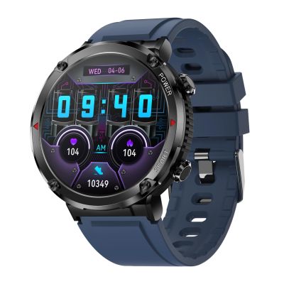 2. Gravity GT21-5 Smartwatch + Navy Blue Silicone Strap