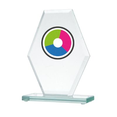 3. Glass trophy with LuxorJet color print