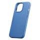 8. iCarer Litchi Premium Leather Case iPhone 14 Pro Max Magnetic Leather Case with MagSafe Light Blue (WMI14220712-LB)
