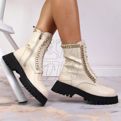 3. Leather ankle boots with a chain insulated Artiker W HBH40