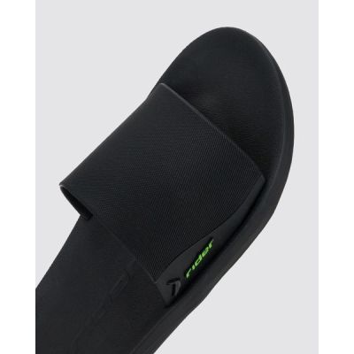 6. Rider men's sports shoes Feel Slide comfortable black slippers