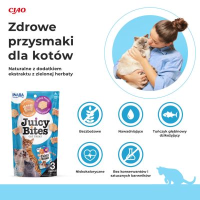 2. INABA Juicy Bites Scallop and Crab Flavored - Cat Treat - 3x11.3 g