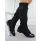 7. Women's patent suede boots, black, M.Daszyński MR2251-19