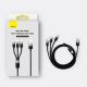 17. 3in1 USB - micro USB / Lightning / USB C 3.5A 1.2m cable Baseus StarSpeed - black