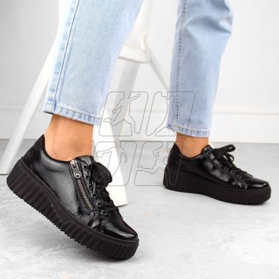 12. Rieker W N2501-00 black wedge shoes