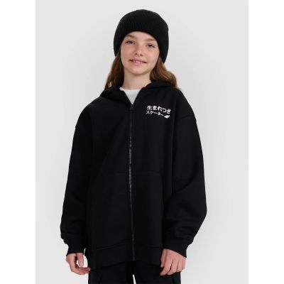 Girls' sweatshirt with a hood, 4F 4FJRAW25TSWSF2516-20S