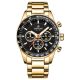 Men's Watch Giewont Chronograph Sapphire Gold Black GW9140-B4