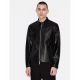 3. Armani Exchange Men's Stand-Up Collar Leather Jacket (8NZB08-ZNAAZ-1200)