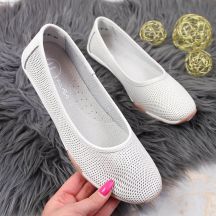 Leather openwork ballerinas Filippo W PAW322 white