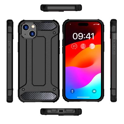 8. iPhone 15 Plus Hybrid Armor case - black