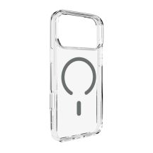 Puro Lite Mag TPU+PC Case Compatible with MagSafe for iPhone 17 Pro Max - Transparent with Gray Ring
