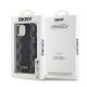 8. DKNY Leather Checkered Mono Pattern MagSafe Case for iPhone 14/15/13 - Black