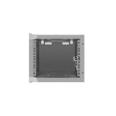 2. Lanberg WF10-2304-10S Rack Cabinet (4U; 240mm / 280mm / 310mm; Wall-Hung; Glass; 10"; Gray)