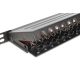 18. High density patch panel 19'' 24x RJ45, LSA level, cat.6A, shielded, 0.5U, black, cable guide