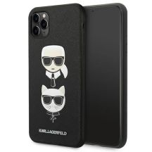 Karl Lagerfeld Saffiano Karl&Choupette Head Case for iPhone 11 Pro Max - Black