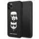 Karl Lagerfeld Saffiano Karl&Choupette Head Case for iPhone 11 Pro Max - Black