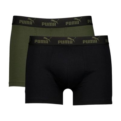 3. Puma Men's Boxer Briefs 2-Pack Khaki Black Comfortable Cotton