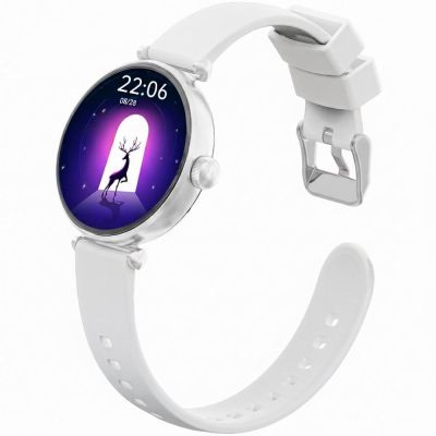6. Smartwatch Gravity Silver White 2 Straps GT26-8