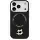 9. Karl Lagerfeld Choupette Pin MagSafe Case for iPhone 17 Pro Max - Black