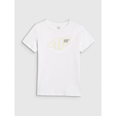 6. Boys' t-shirt with print 4F 4FJWAW25TTSHM2417-10S