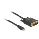 DeLOCK 2m, USB-C/DVI 24+1 external usb graphics card 3840 x 2160 px Black