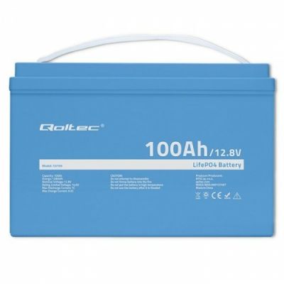 5. Qoltec 53705 Lithium Iron Phosphate (LiFePO4) Car Battery 100 Ah 12.8 V 100 A Car