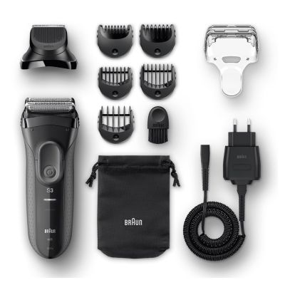 8. Braun 3000BT Battery 5 7mm Wet & Dry Black, Gray