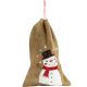 3. JUTE GIFT BAG 70X50CM SNOWMAN