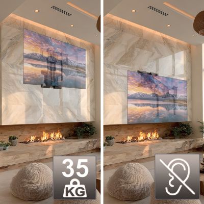 33. MACLEAN ELECTRIC TV MOUNT OVER FIREPLACE 37"-70" 35KG WITH REMOTE CONTROL MC-891