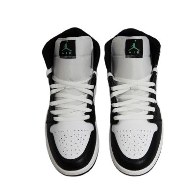 4. Air Jordan 1 Mid Green Glow White Men's Sneakers - DQ8426-103