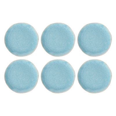 ROSE&TULIPANI CONCERTO FUSE AZZURRO Set of 6 salad plates 22 cm