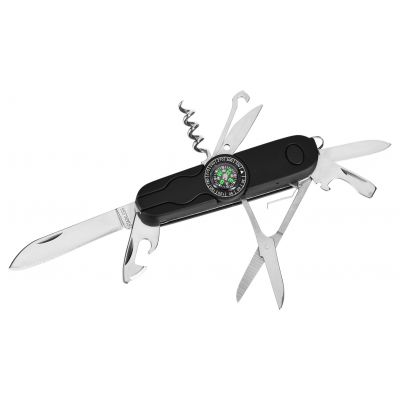 2. AZYMUT Izeron pocket knife - 13 tools + holster, 90 mm black (HK20017-8BL)