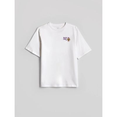4. Boys' loose-fit printed T-shirt 4F 4FJRAW26TTSHM4527-10S