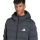 5. Men's adidas Helionic Climawarm Stretch Hooded Down Jacket Black JN2114
